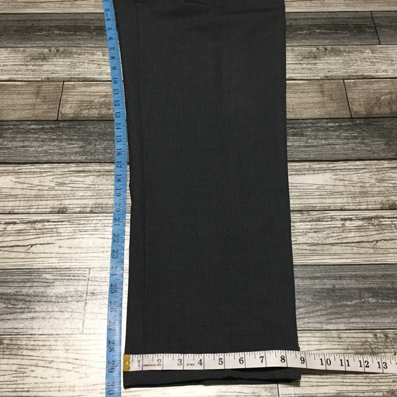 Lands End Traditional Fit Wool Dress Pants Men’s 36x30 Gray Pleated Cuffed - Picture 2 of 11